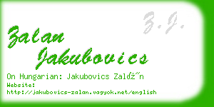 zalan jakubovics business card